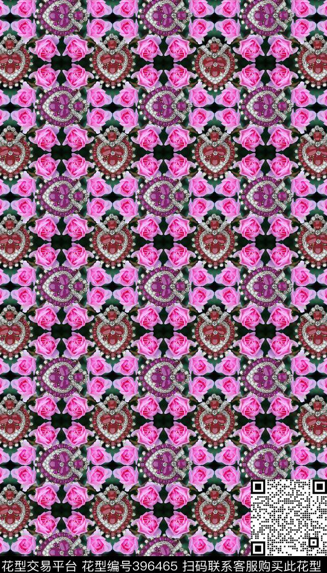 花写意珠宝数码印花华亿平台下载（图片编号: 396465） - 瓦栏（Walan）