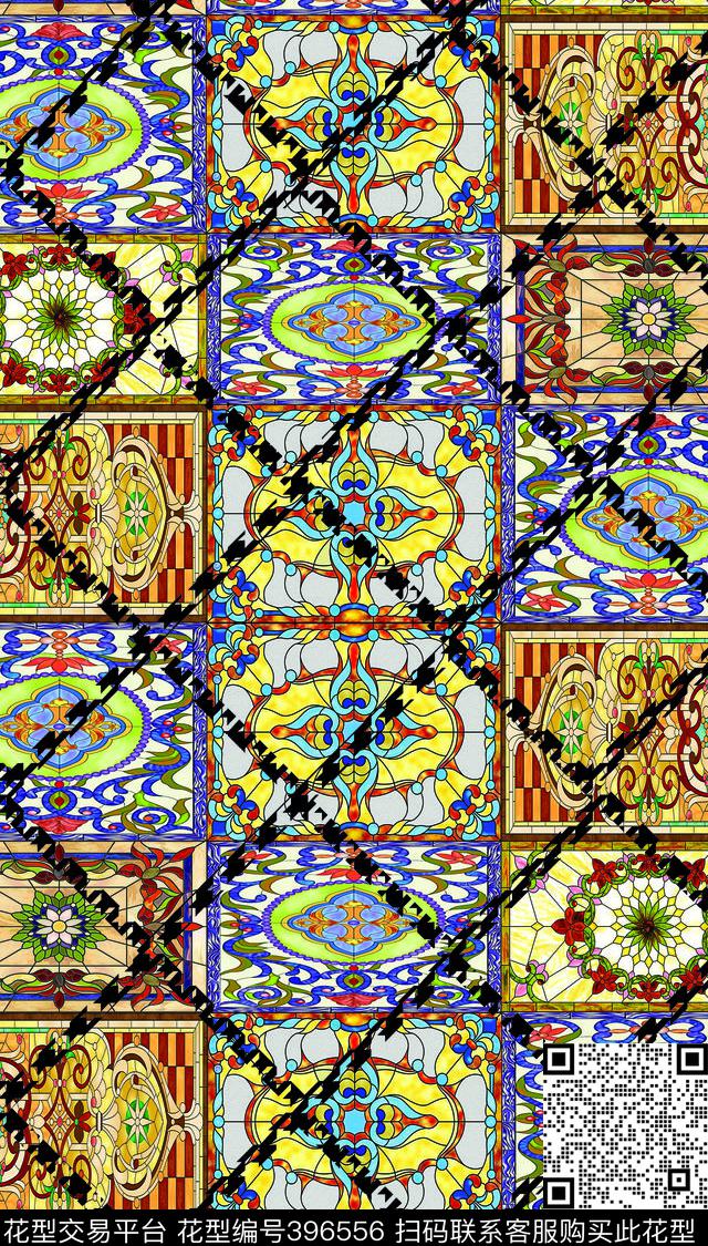 数码欧式宫廷风黑数码印花华亿平台下载（图片编号: 396556） - 瓦栏（Walan）