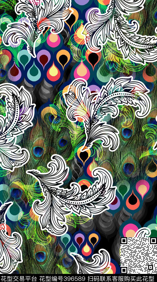 抽象花边机理数码印花华亿平台下载（图片编号: 396589） - 瓦栏（Walan）