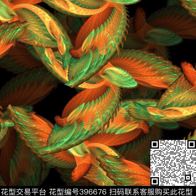 潮流抽象复古数码印花华亿平台下载（图片编号: 396676） - 瓦栏（Walan）