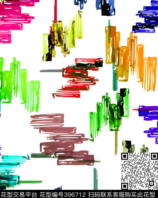 数码抽象条纹数码印花华亿平台下载（图片编号: 396712） - 瓦栏（Walan）