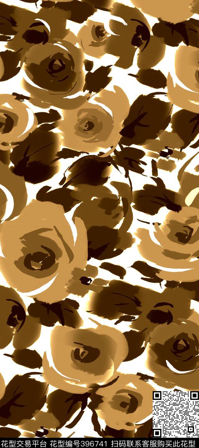 个性花卉传统印花华亿平台下载（图片编号: 396741） - 瓦栏（Walan）
