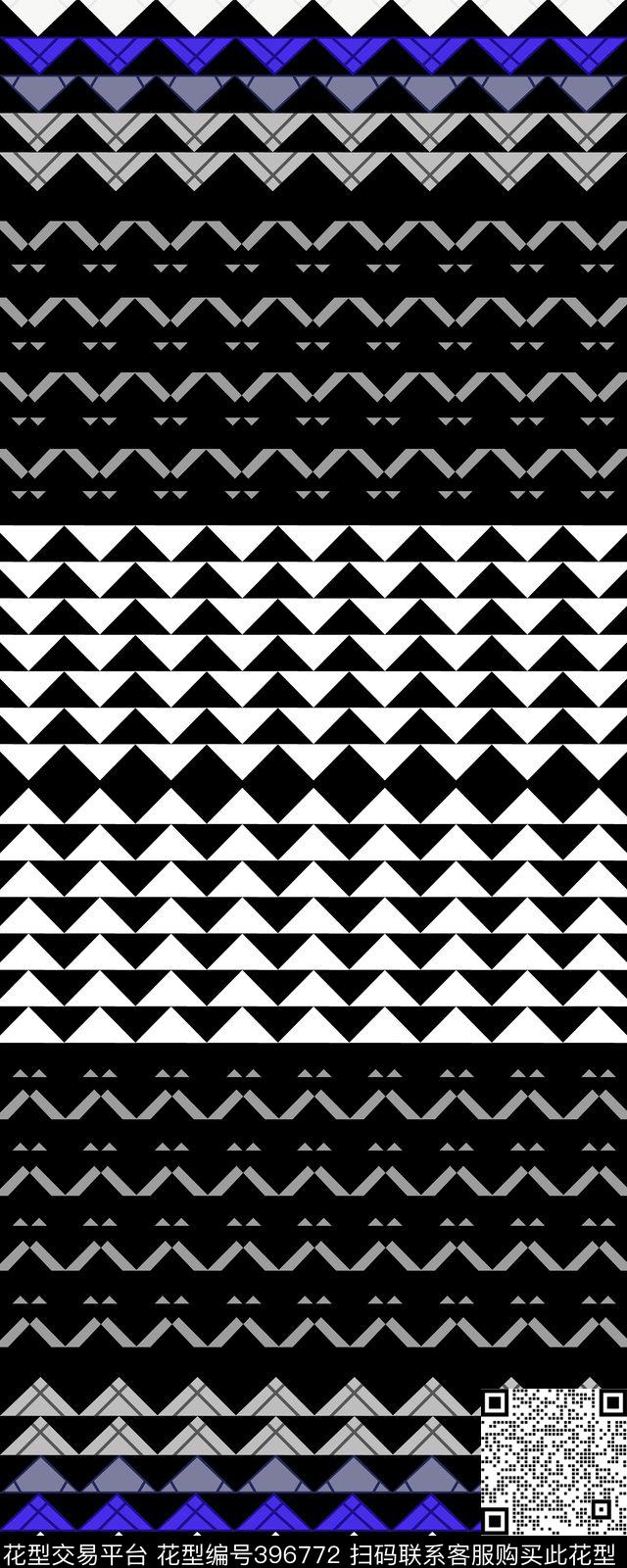 定位华亿平台几何条条传统印花华亿平台下载（图片编号: 396772） - 瓦栏（Walan）