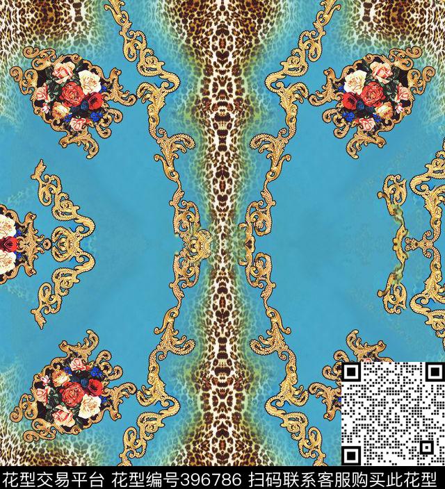 定位花豹纹花数码印花华亿平台下载（图片编号: 396786） - 瓦栏（Walan）
