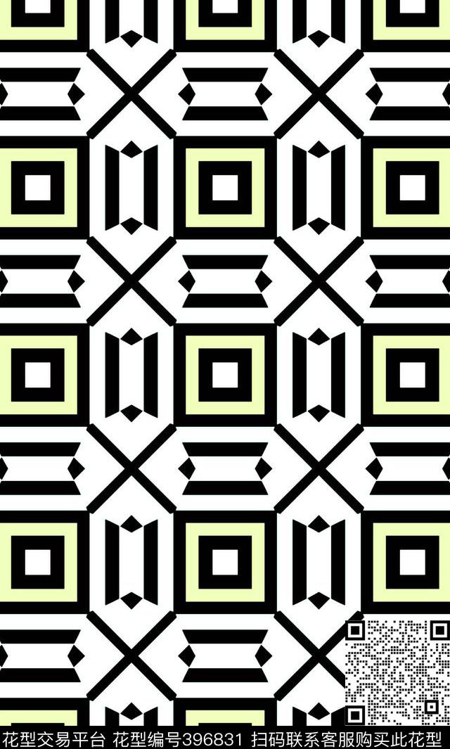复古几何菱形传统印花华亿平台下载（图片编号: 396831） - 瓦栏（Walan）