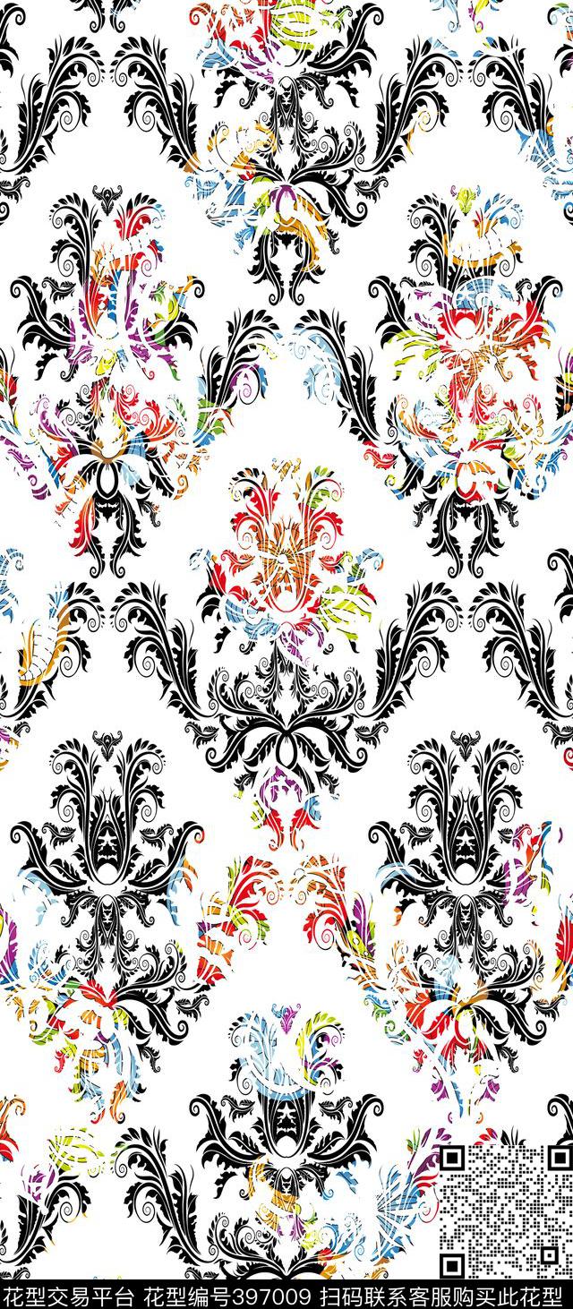 巴洛克欧式传统印花华亿平台下载（图片编号: 397009） - 瓦栏（Walan）