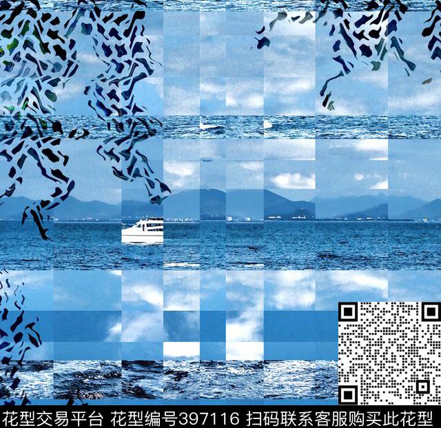 潮流抽象复古数码印花华亿平台下载（图片编号: 397116） - 瓦栏（Walan）