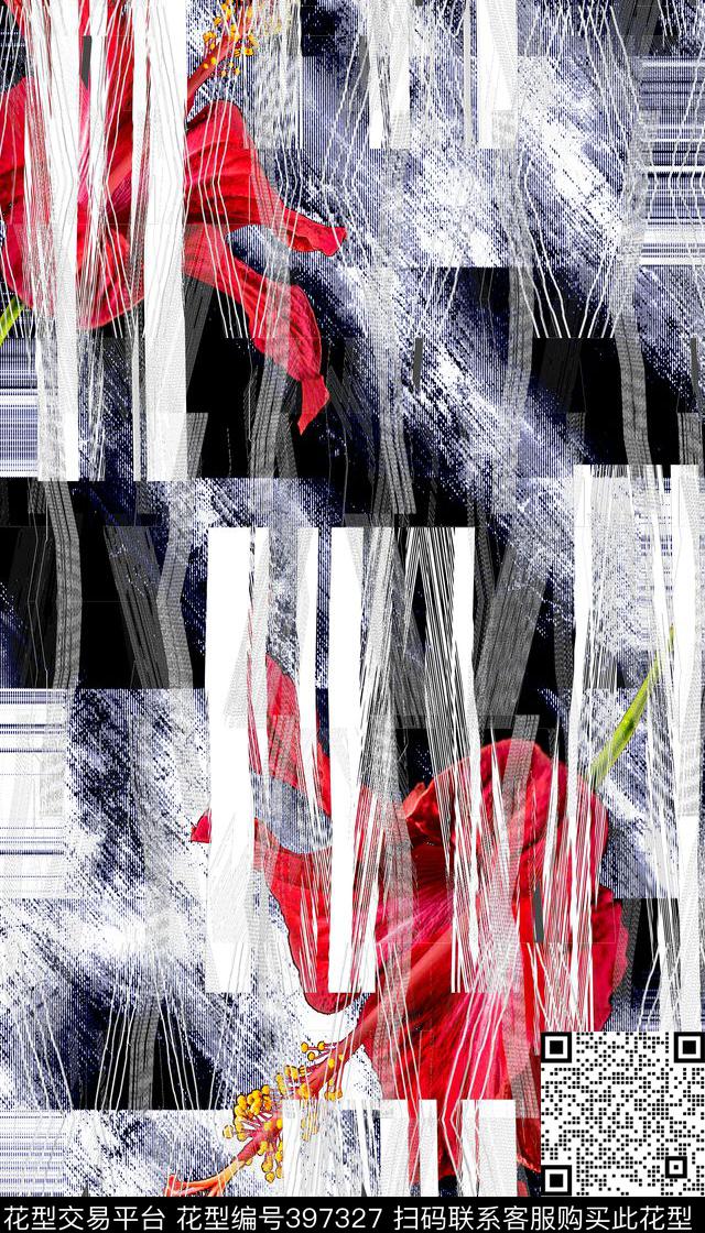 男女泳装四方连续抽象几何数码印花华亿平台下载（图片编号: 397327） - 瓦栏（Walan）