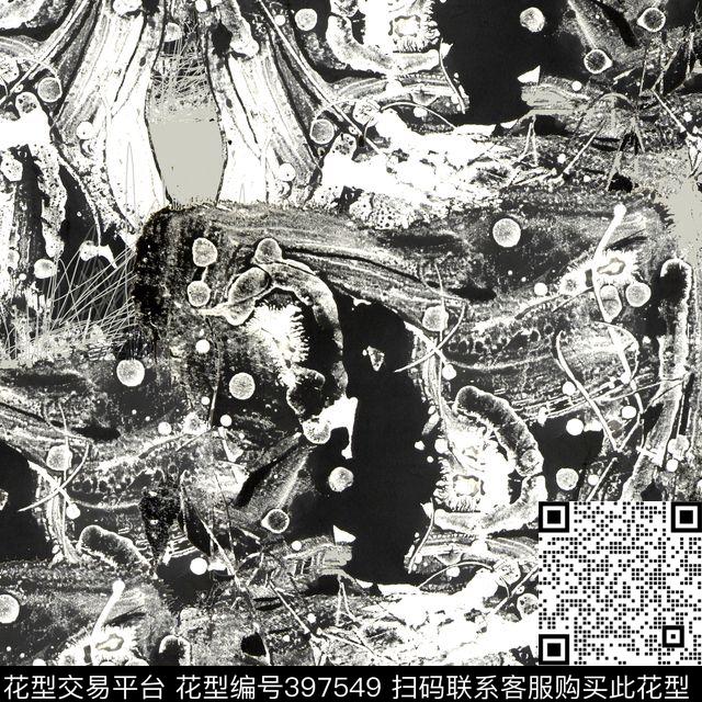 潮流抽象复古数码印花华亿平台下载（图片编号: 397549） - 瓦栏（Walan）