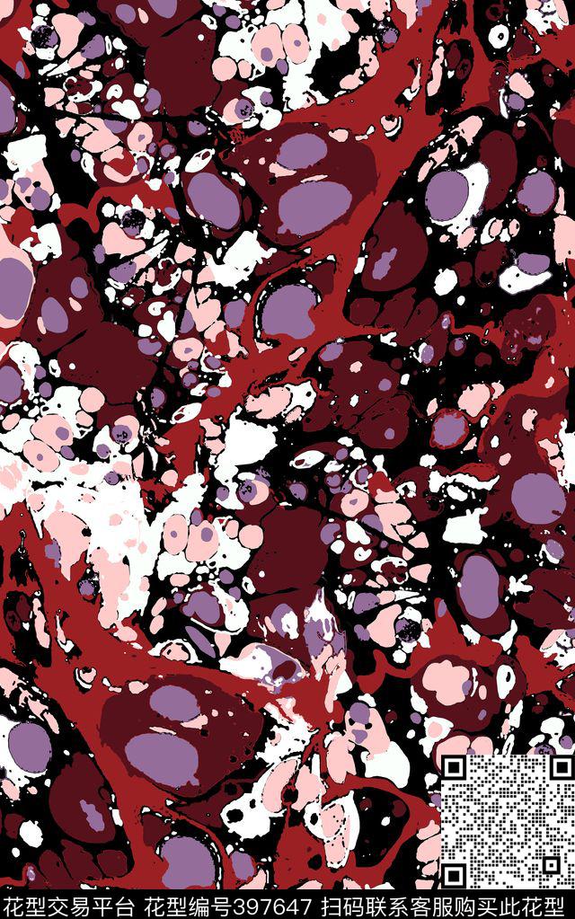 传统印花圆圈肌理几何传统印花华亿平台下载（图片编号: 397647） - 瓦栏（Walan）