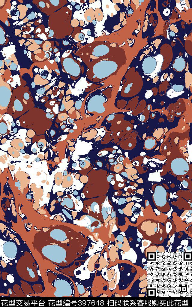 传统印花圆圈肌理几何传统印花华亿平台下载（图片编号: 397648） - 瓦栏（Walan）