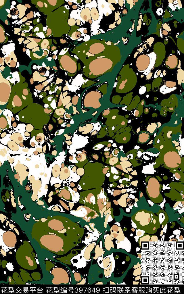 传统印花圆圈肌理几何传统印花华亿平台下载（图片编号: 397649） - 瓦栏（Walan）