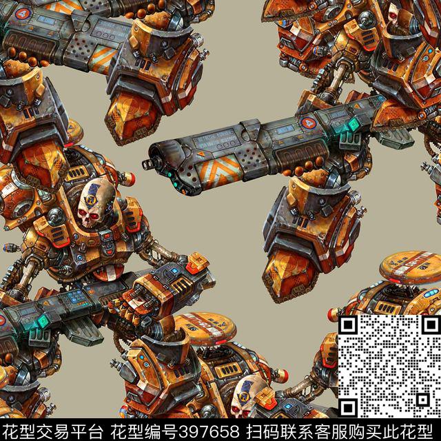 潮流抽象复古数码印花华亿平台下载（图片编号: 397658） - 瓦栏（Walan）