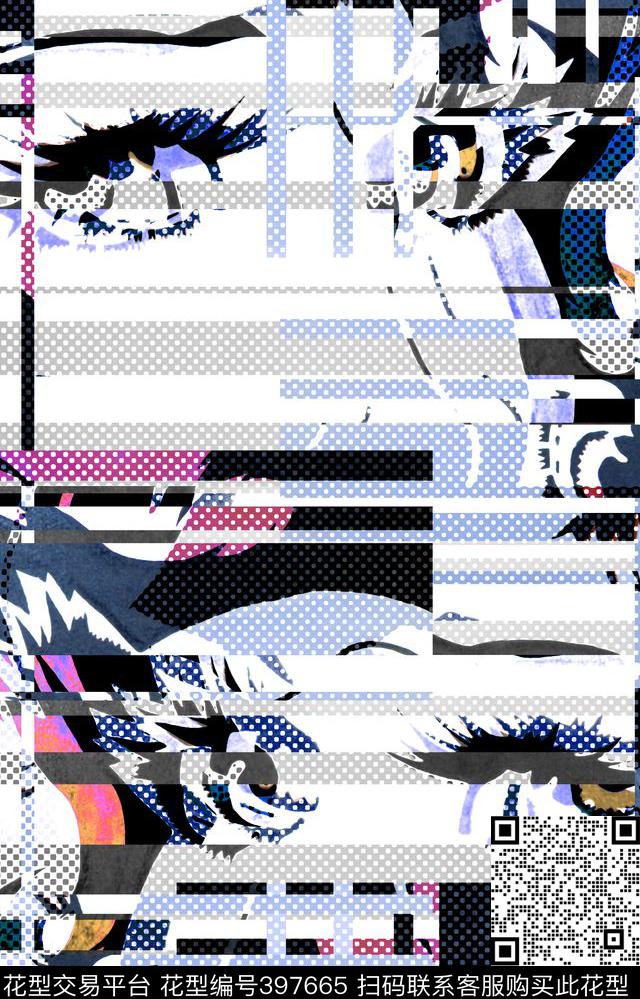 波普美女女装内衣传统印花华亿平台下载（图片编号: 397665） - 瓦栏（Walan）