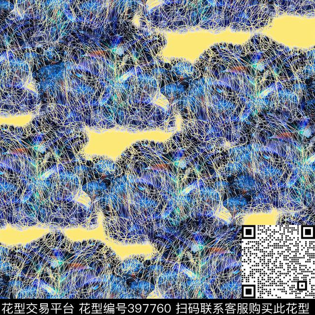 潮流抽象复古数码印花华亿平台下载（图片编号: 397760） - 瓦栏（Walan）