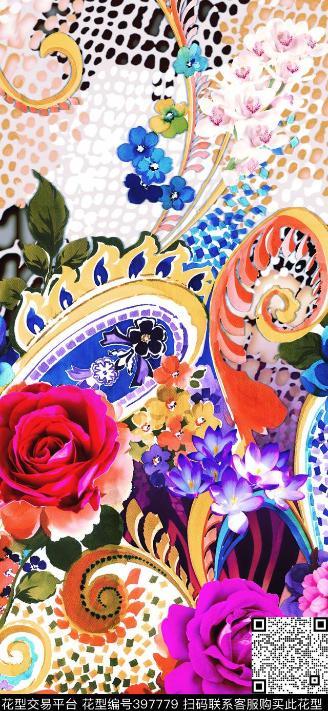 定位手绘数码印花华亿平台下载（图片编号: 397779） - 瓦栏（Walan）