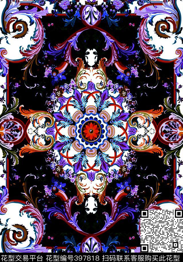 欧式花卉巴黎→【欧式风格】数码印花华亿平台下载（图片编号: 397818） - 瓦栏（Walan）