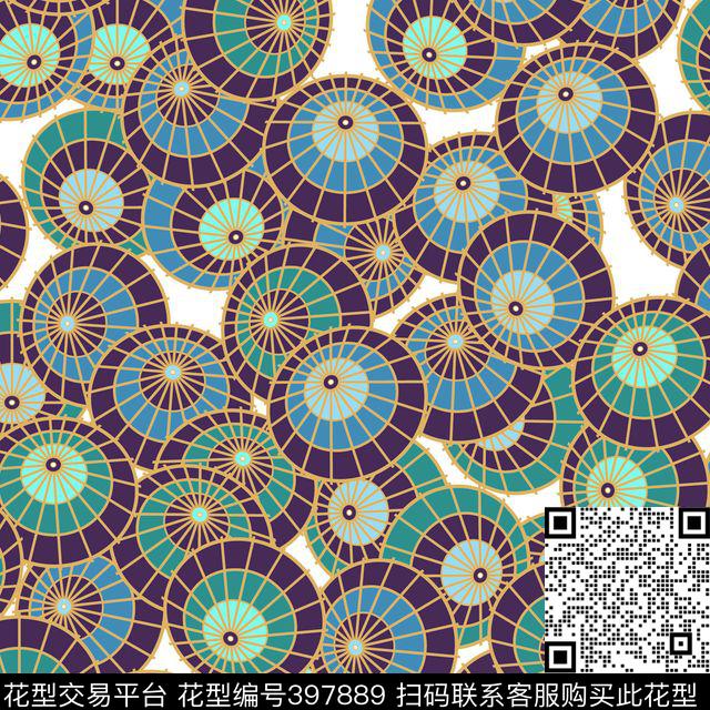 民族花伞传统印花华亿平台下载（图片编号: 397889） - 瓦栏（Walan）