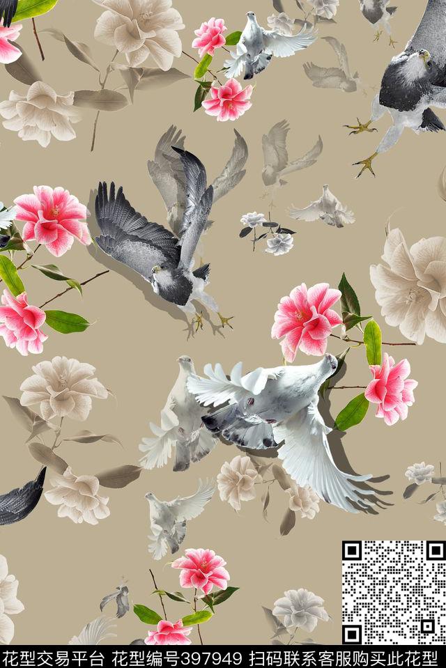 花卉动物泳装数码印花华亿平台下载（图片编号: 397949） - 瓦栏（Walan）