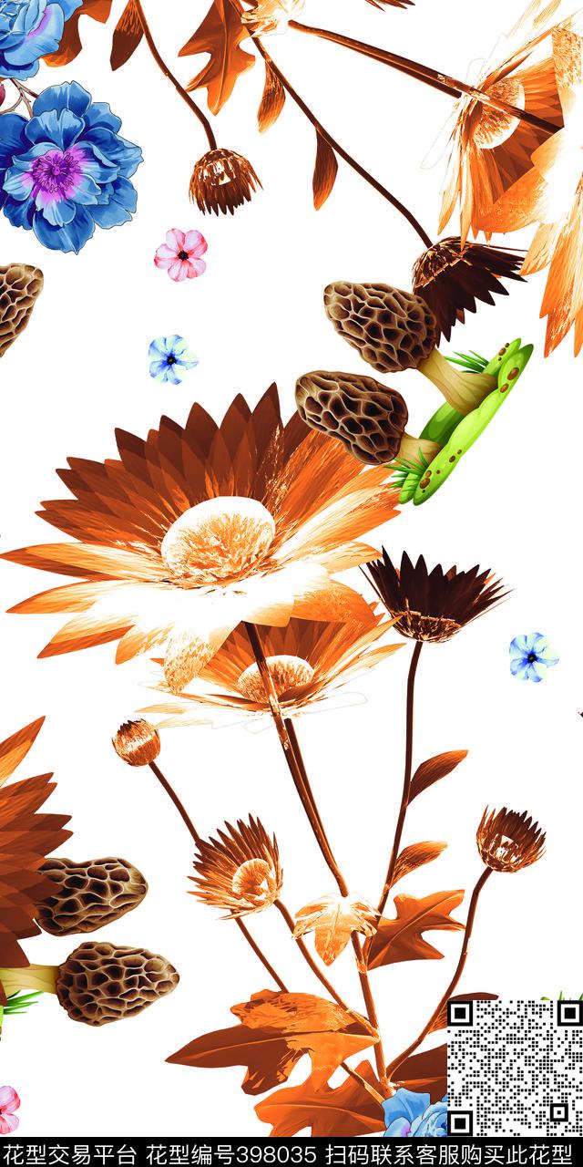 时尚花数码印花华亿平台下载（图片编号: 398035） - 瓦栏（Walan）