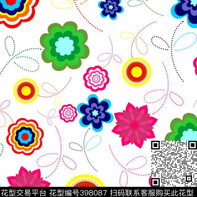 清雅手绘传统印花华亿平台下载（图片编号: 398087） - 瓦栏（Walan）