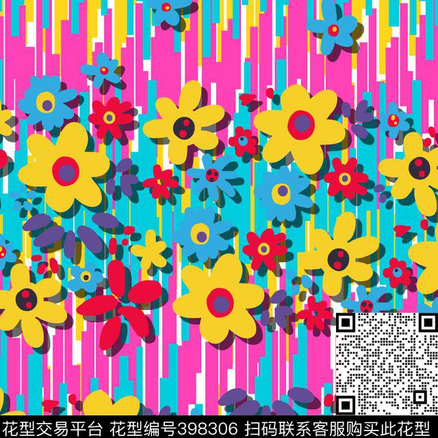 潮流抽象几何传统印花华亿平台下载（图片编号: 398306） - 瓦栏（Walan）