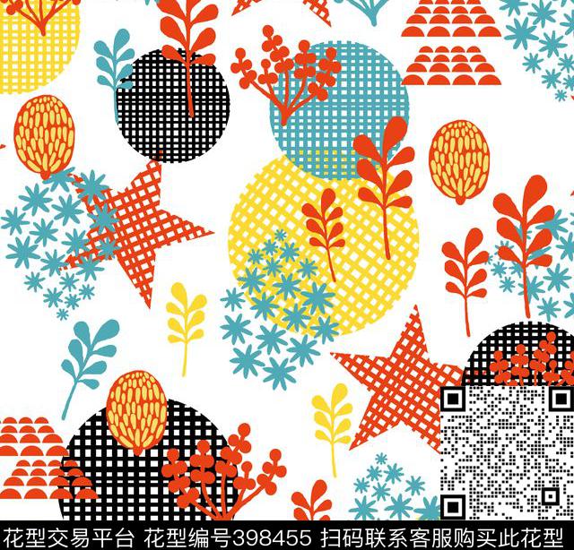 潮流春夏华亿平台花传统印花华亿平台下载（图片编号: 398455） - 瓦栏（Walan）