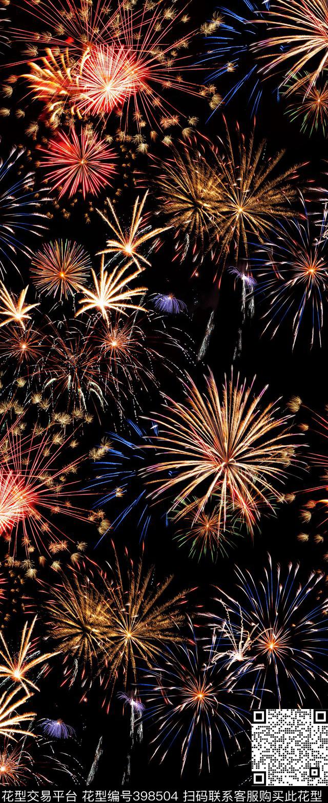 经典烟花数码印花华亿平台下载（图片编号: 398504） - 瓦栏（Walan）