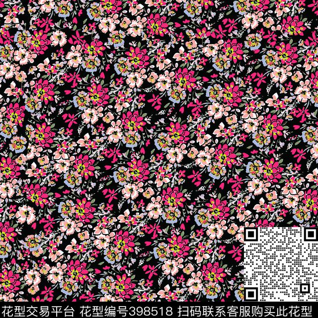 小清新花卉小碎花.传统印花华亿平台下载（图片编号: 398518） - 瓦栏（Walan）