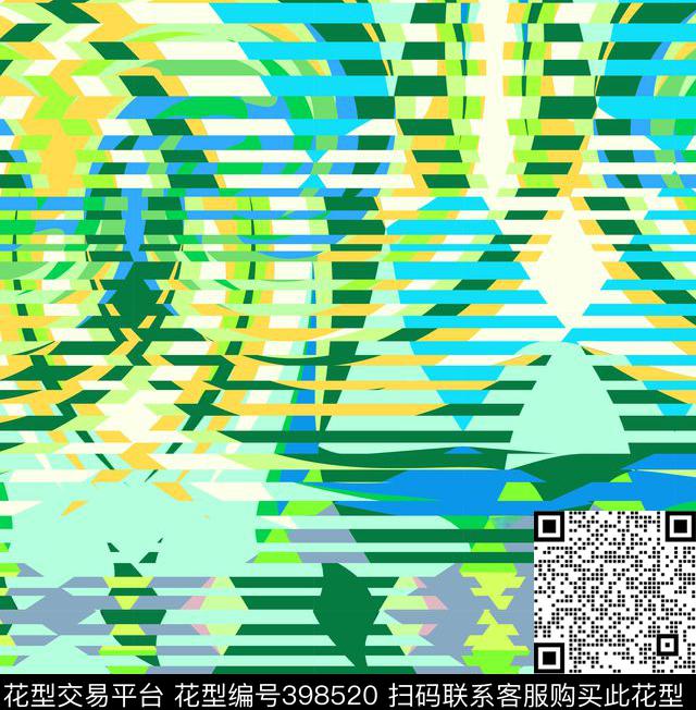 潮流抽象春夏华亿平台传统印花华亿平台下载（图片编号: 398520） - 瓦栏（Walan）