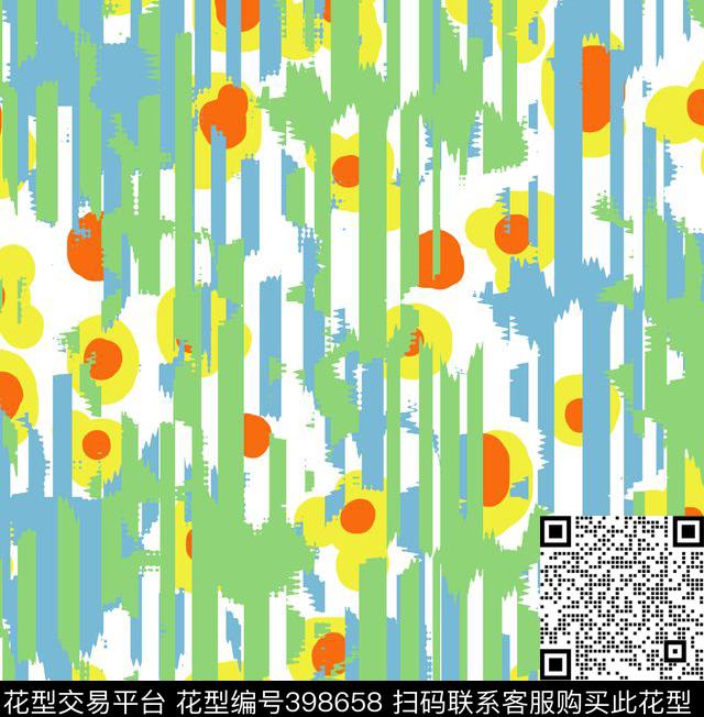潮流抽象春夏华亿平台传统印花华亿平台下载（图片编号: 398658） - 瓦栏（Walan）
