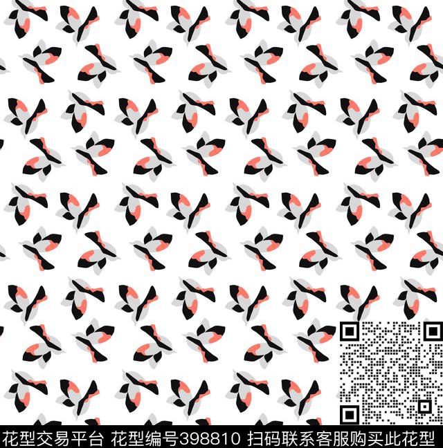 优雅清新印花小鸟传统印花华亿平台下载（图片编号: 398810） - 瓦栏（Walan）