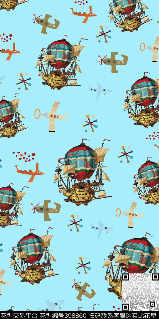 卡通荒诞怪异风婴童传统印花华亿平台下载（图片编号: 398860） - 瓦栏（Walan）