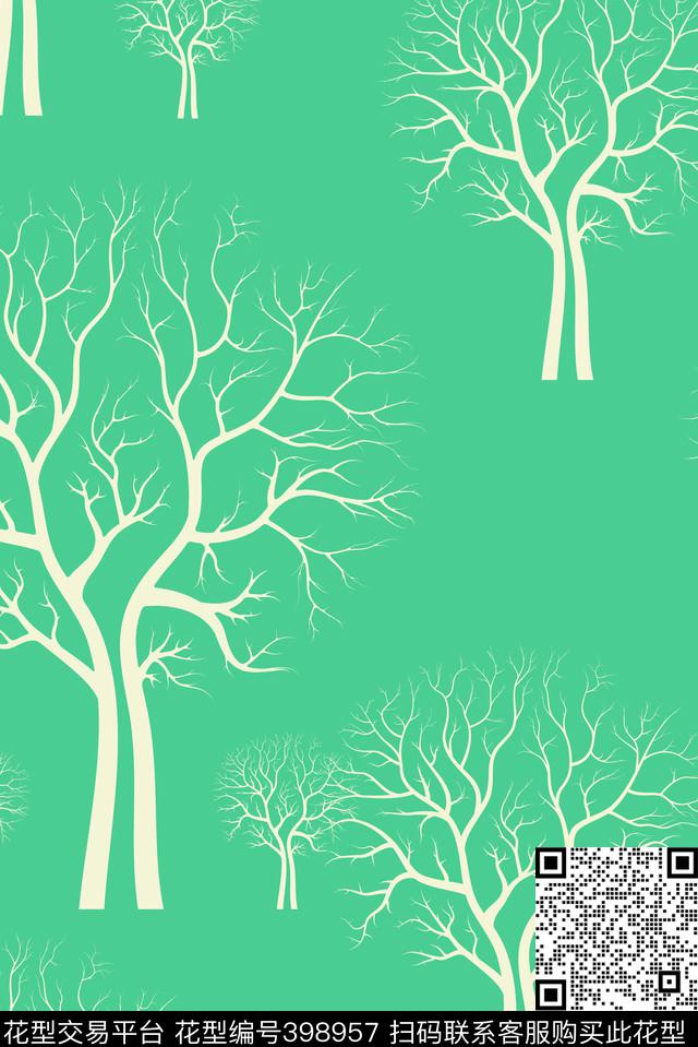 复古植物传统印花华亿平台下载（图片编号: 398957） - 瓦栏（Walan）