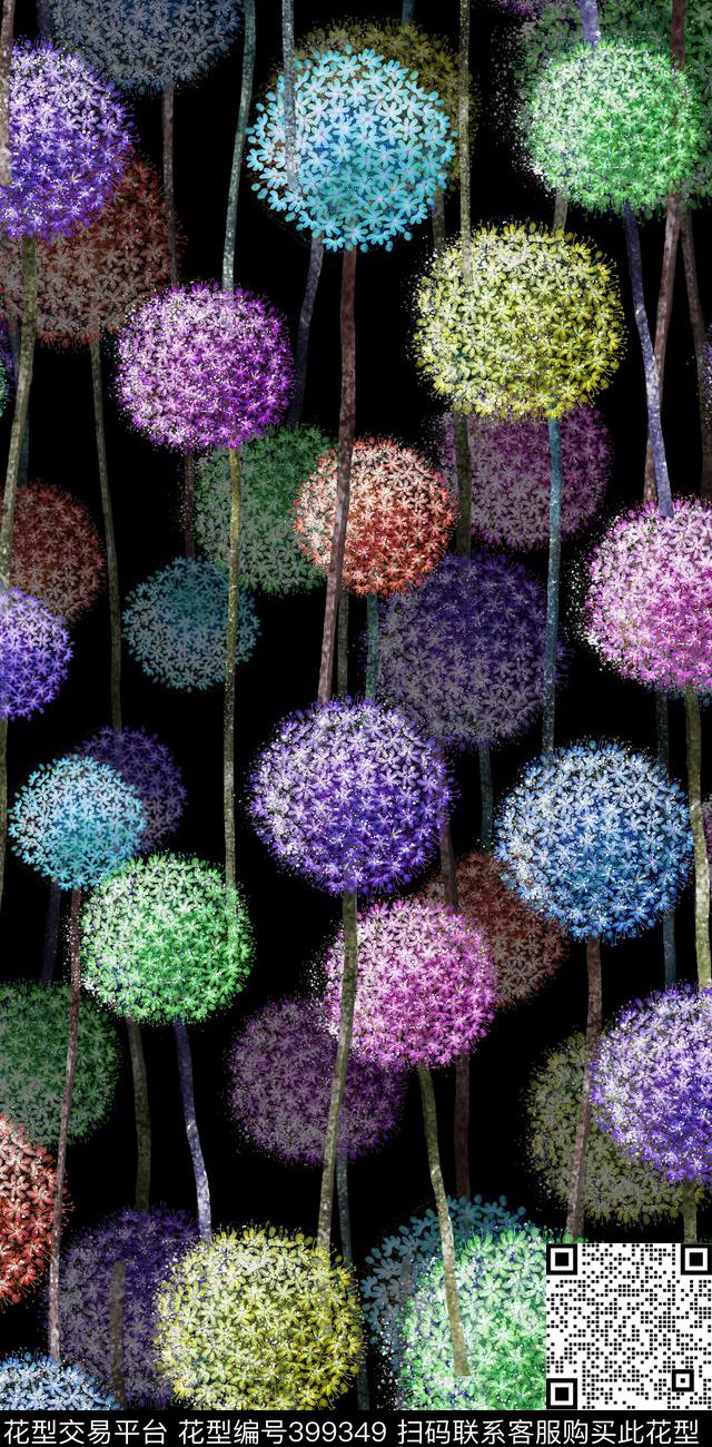 小碎花花卉数码印花华亿平台下载（图片编号: 399349） - 瓦栏（Walan）