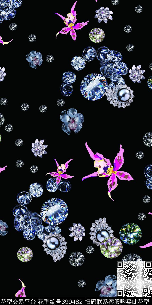 时尚珠宝数码印花华亿平台下载（图片编号: 399482） - 瓦栏（Walan）