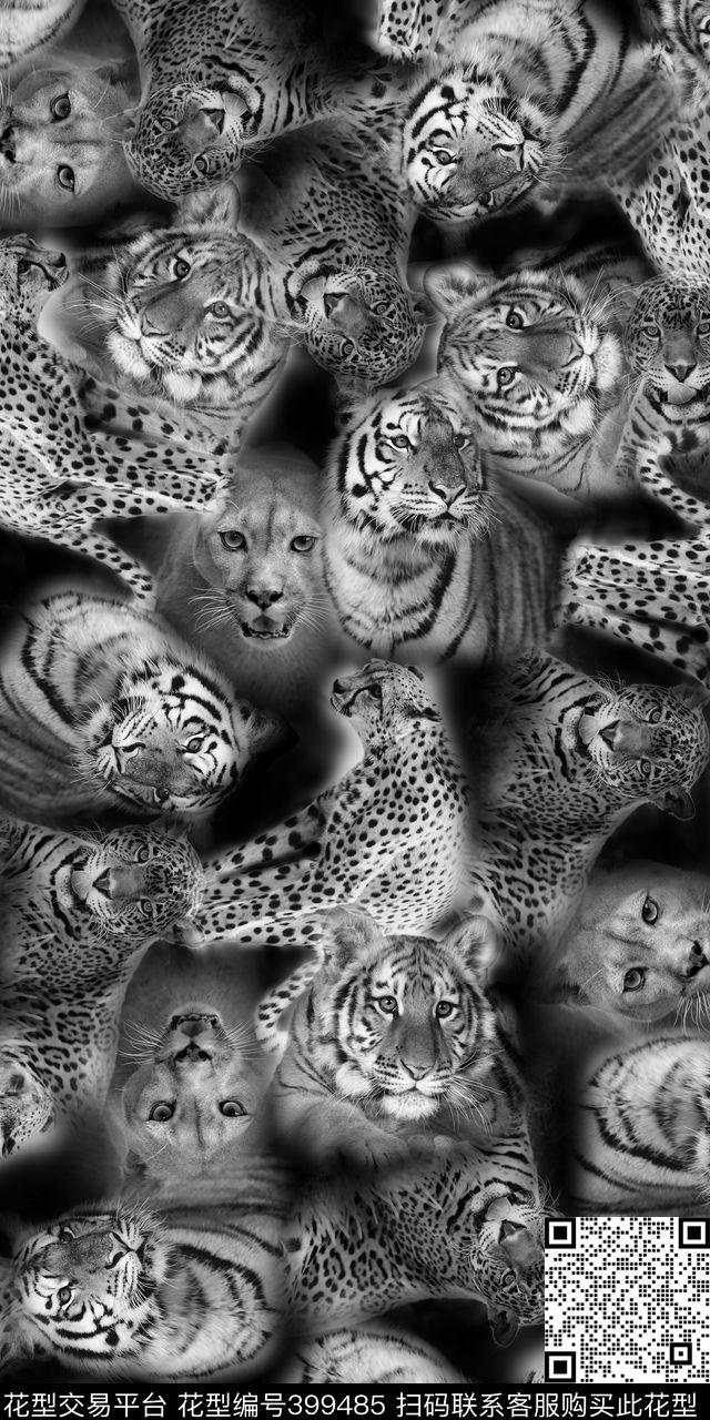 时尚动物数码印花华亿平台下载（图片编号: 399485） - 瓦栏（Walan）