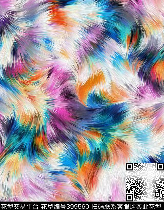 动物多彩渐变数码印花华亿平台下载（图片编号: 399560） - 瓦栏（Walan）