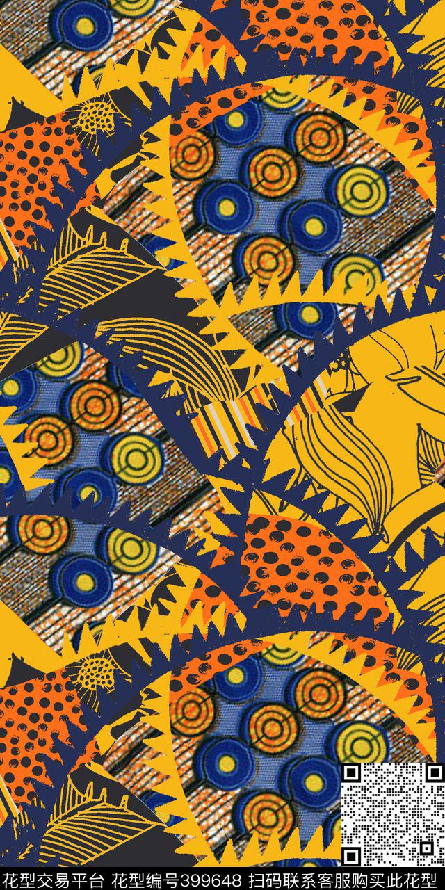 抽象传统印花几何传统印花华亿平台下载（图片编号: 399648） - 瓦栏（Walan）