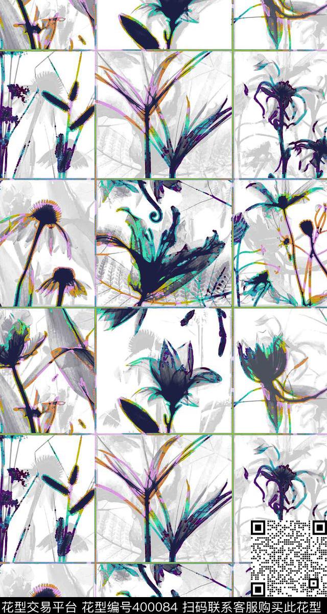 光影树叶流行时尚传统印花华亿平台下载（图片编号: 400084） - 瓦栏（Walan）