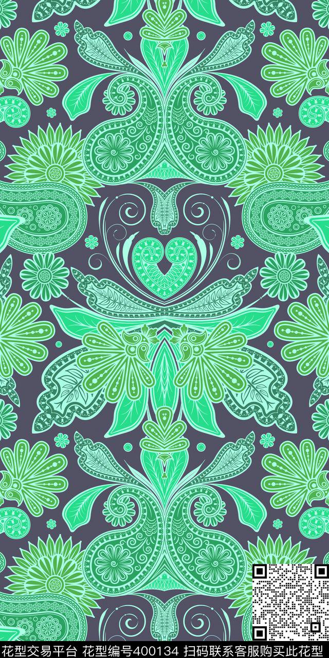 衬衫服装面料数码印花华亿平台下载（图片编号: 400134） - 瓦栏（Walan）