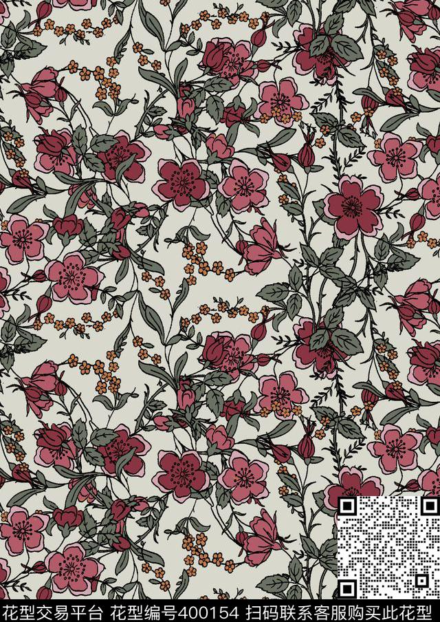 传统印花花卉巴黎→【传统华亿平台】传统印花华亿平台下载（图片编号: 400154） - 瓦栏（Walan）