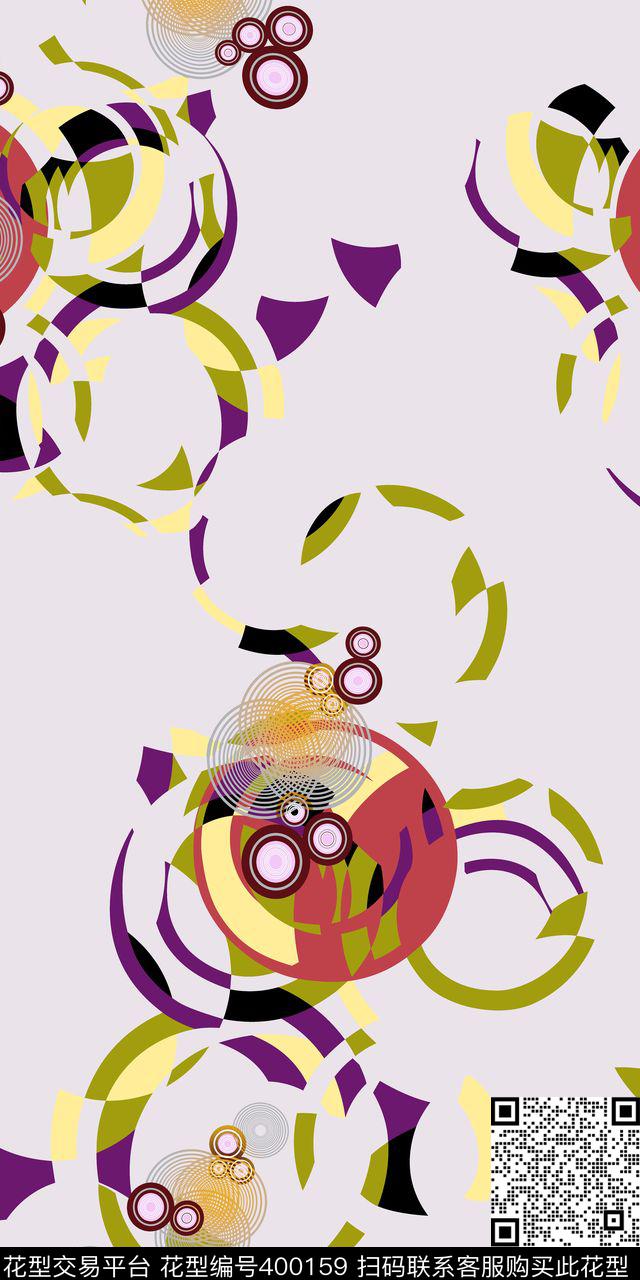 几何现代风欧美大气时装数码印花华亿平台下载（图片编号: 400159） - 瓦栏（Walan）