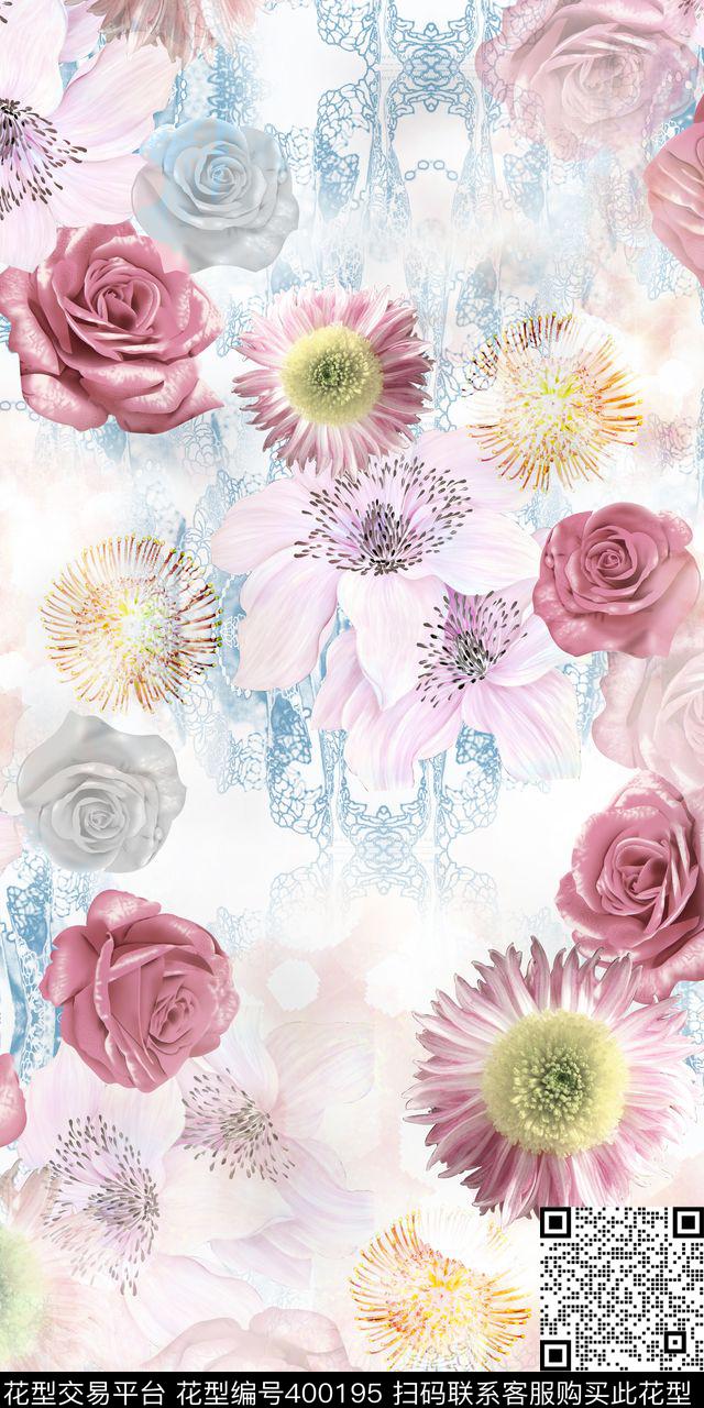 时尚花数码印花华亿平台下载（图片编号: 400195） - 瓦栏（Walan）