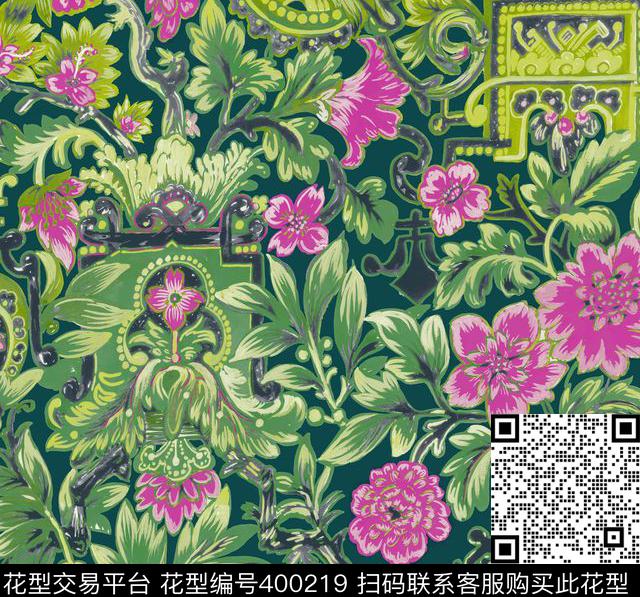 流行时尚民族风传统印花华亿平台下载（图片编号: 400219） - 瓦栏（Walan）