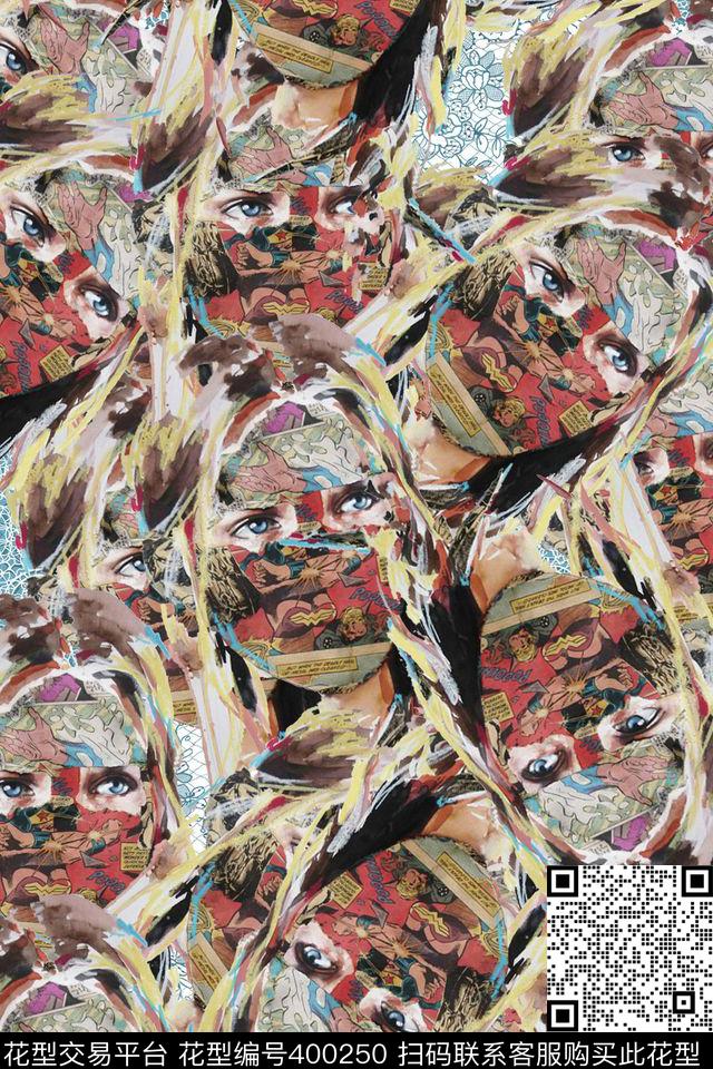 引领潮流的艺术色块欧式复古数码印花华亿平台下载（图片编号: 400250） - 瓦栏（Walan）