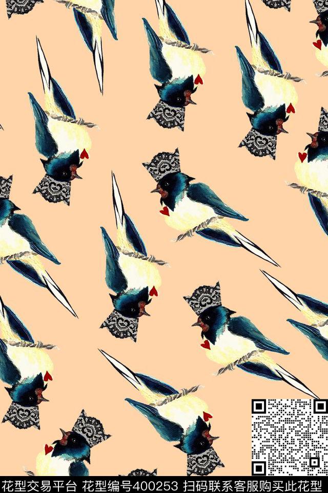 创意鸟高端小鸟王子提花华亿平台欧式复古数码印花华亿平台下载（图片编号: 400253） - 瓦栏（Walan）