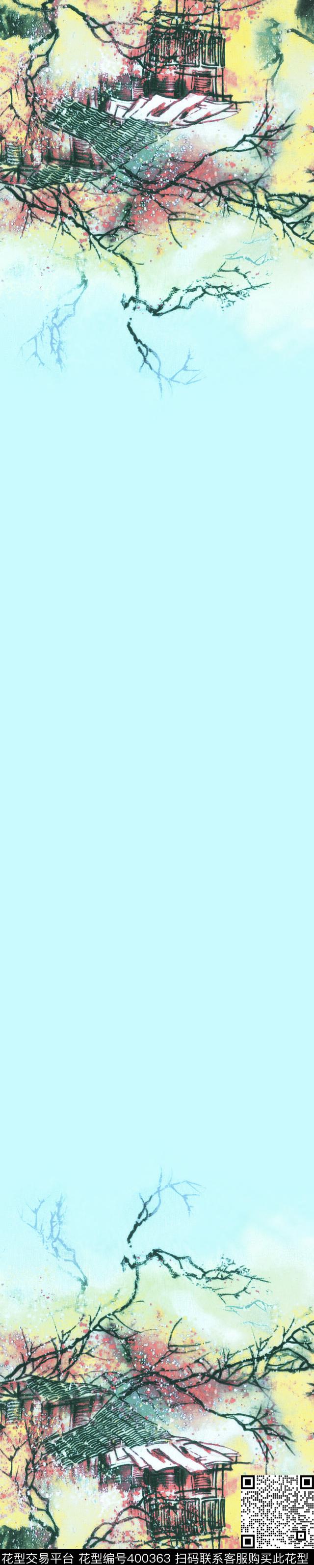 韩版清新中国风数码印花华亿平台下载（图片编号: 400363） - 瓦栏（Walan）