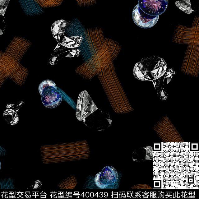 男装四方连续花鸟植物数码印花华亿平台下载（图片编号: 400439） - 瓦栏（Walan）