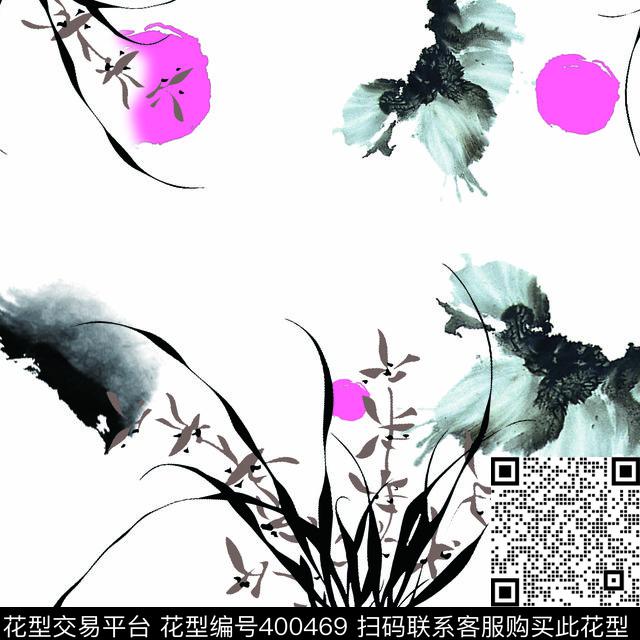 月、草中国风数码印花华亿平台下载（图片编号: 400469） - 瓦栏（Walan）